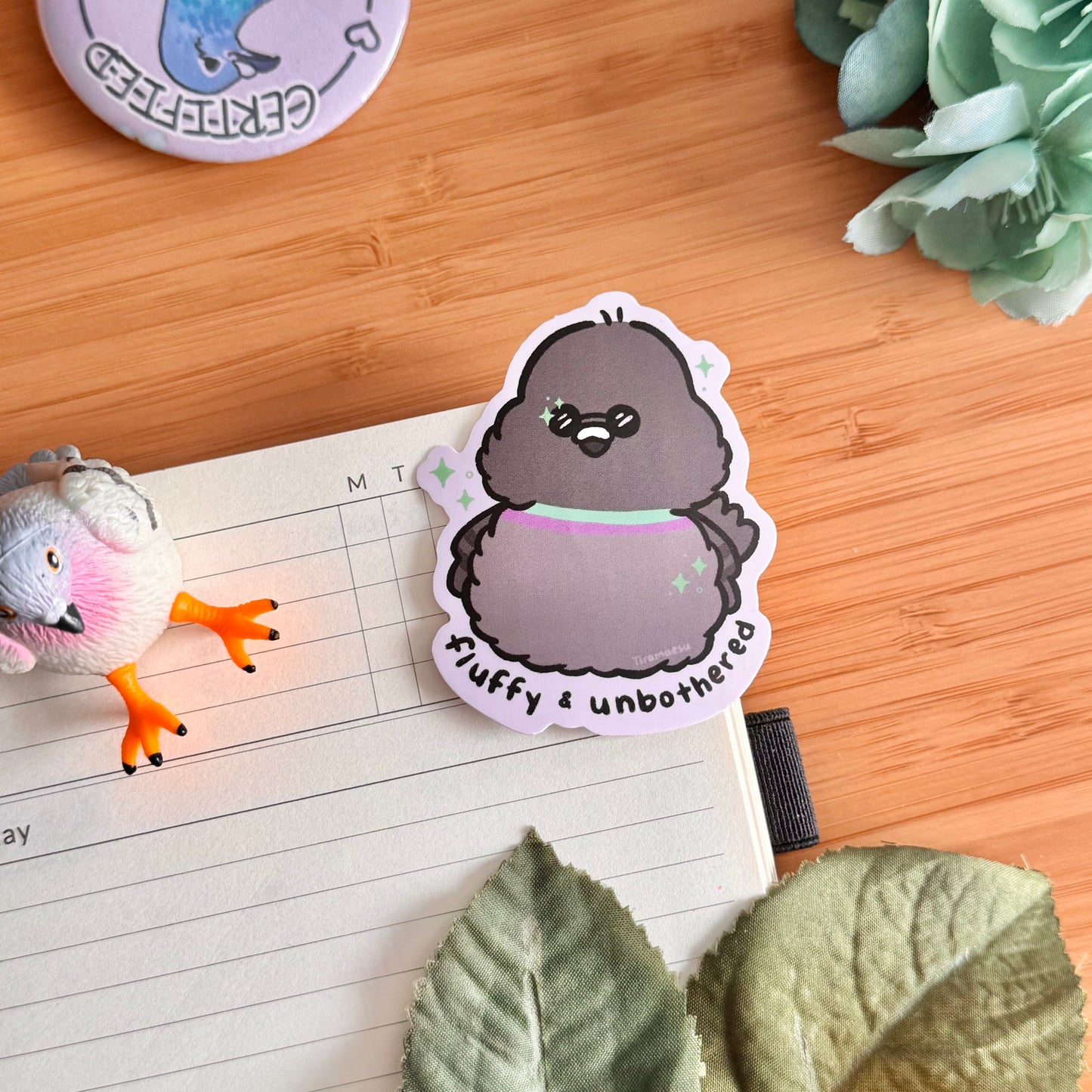 Fluffy and Unbothered Sticker