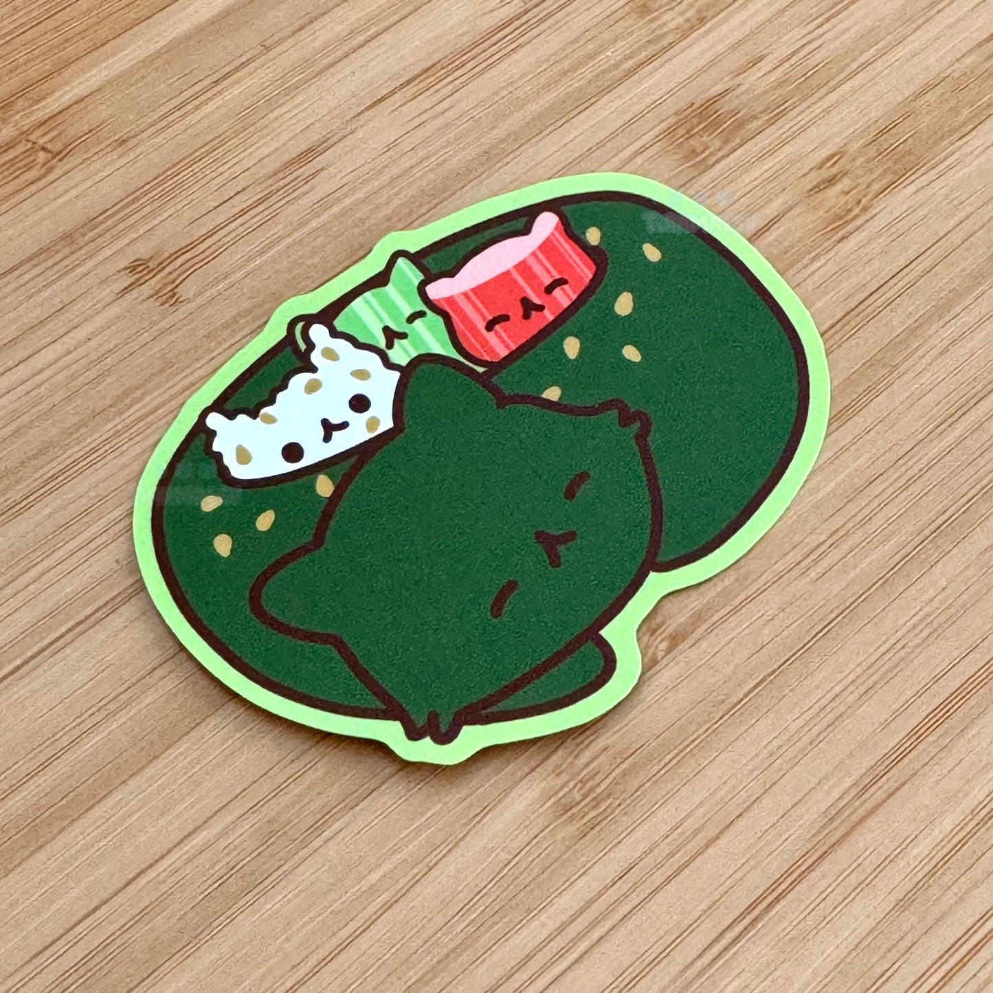 Catlifornia Sushi Roll Sticker