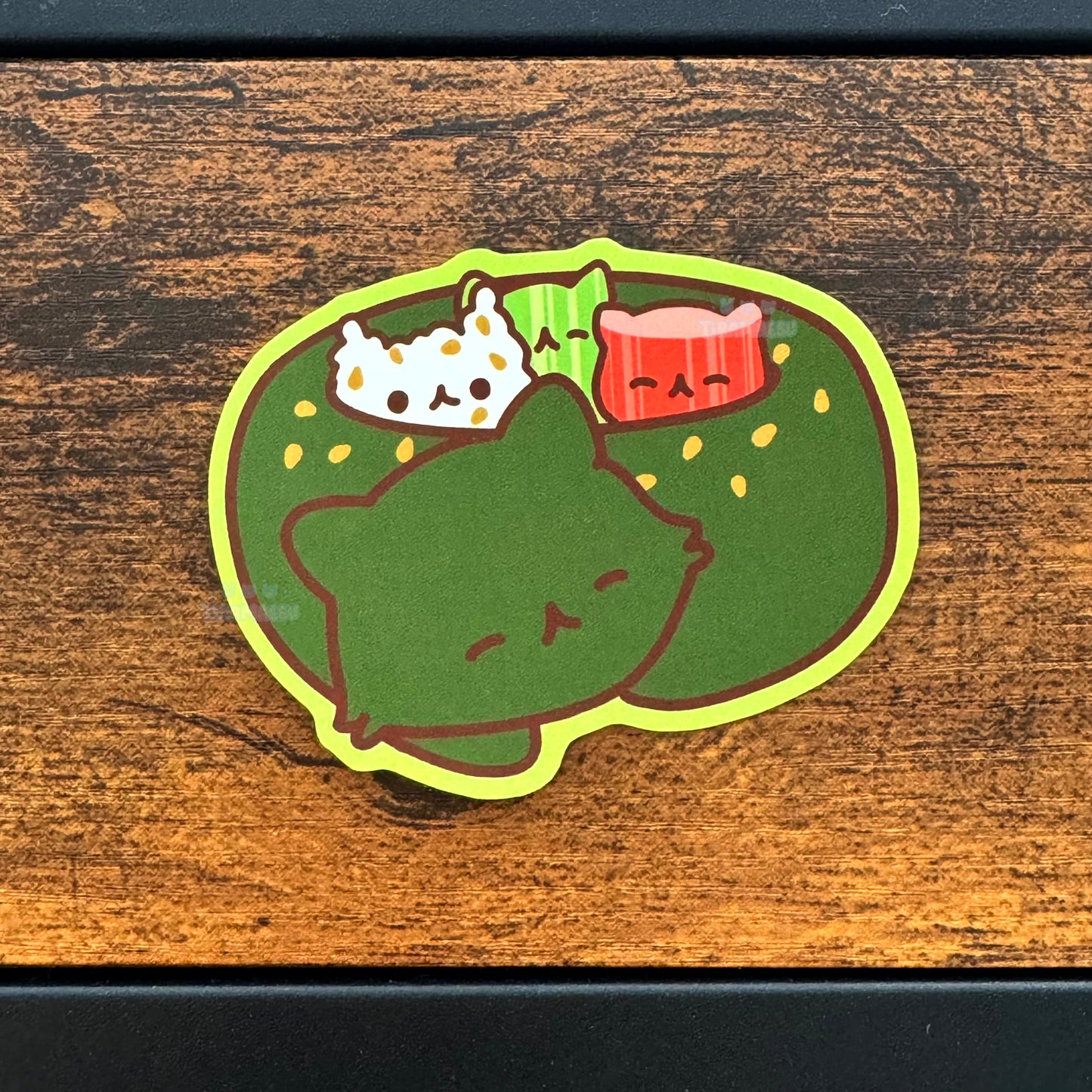 Catlifornia Sushi Roll Sticker