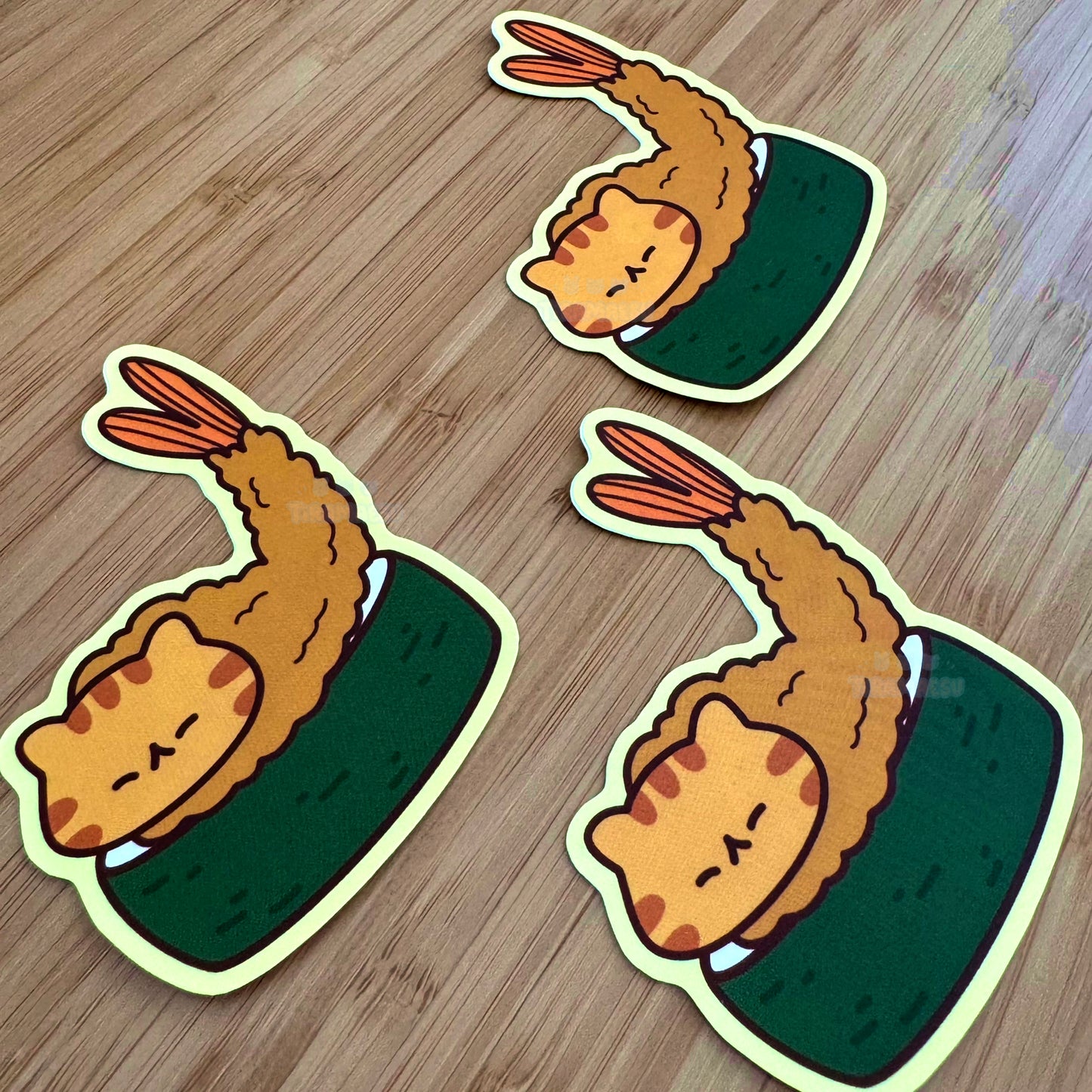 Shrimp Catpurra Sushi Sticker