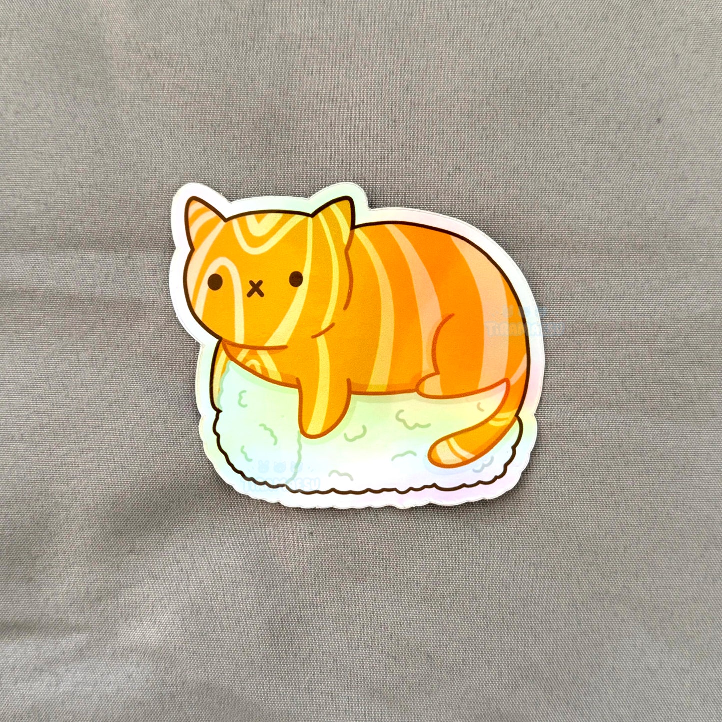 Salmon Sushi Cat Sticker