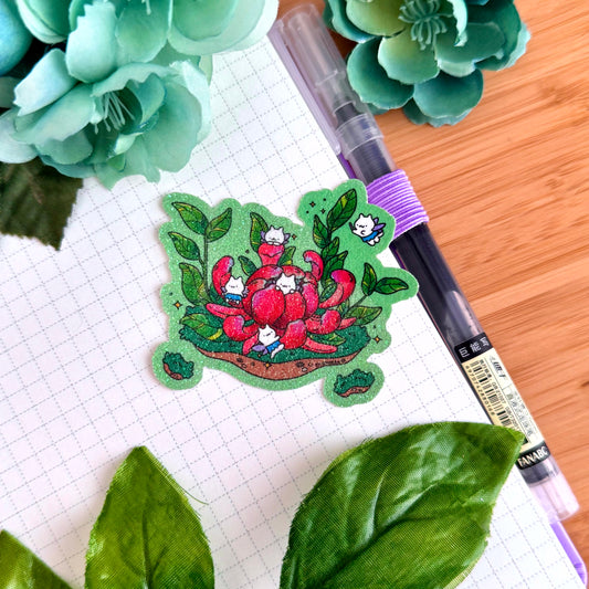 Chrysanthemum Glitter Sticker