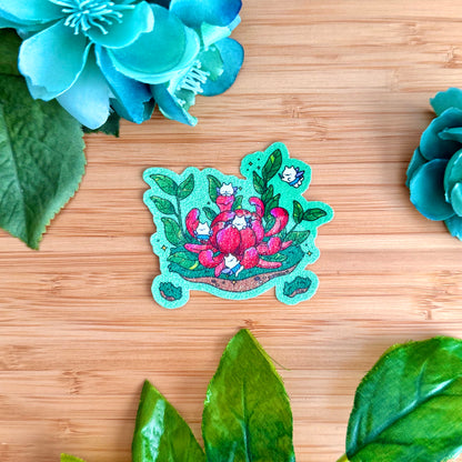 Chrysanthemum Glitter Sticker