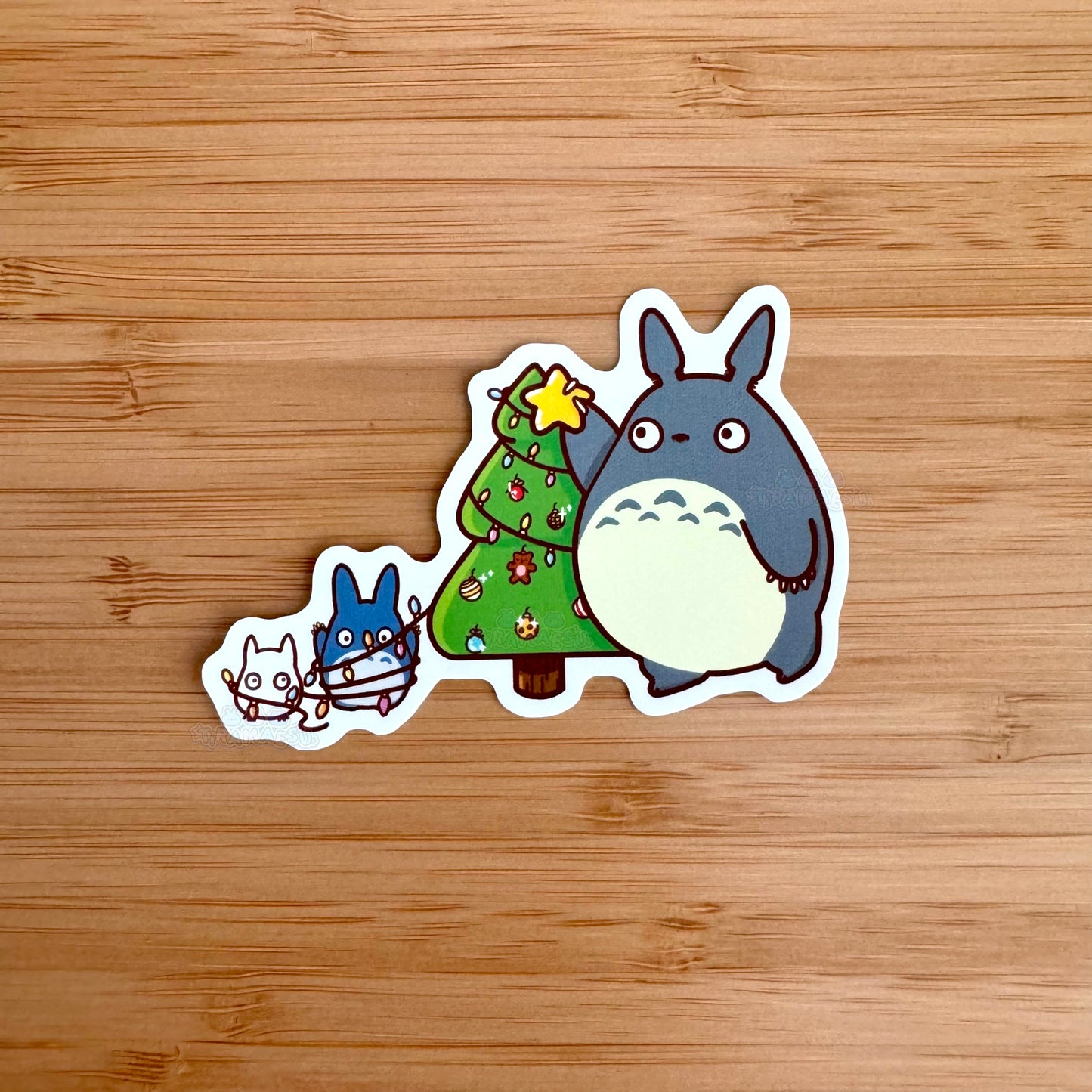 Merry Christmas Totoro Vinyl Sticker