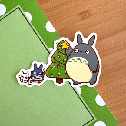 Merry Christmas Totoro Vinyl Sticker