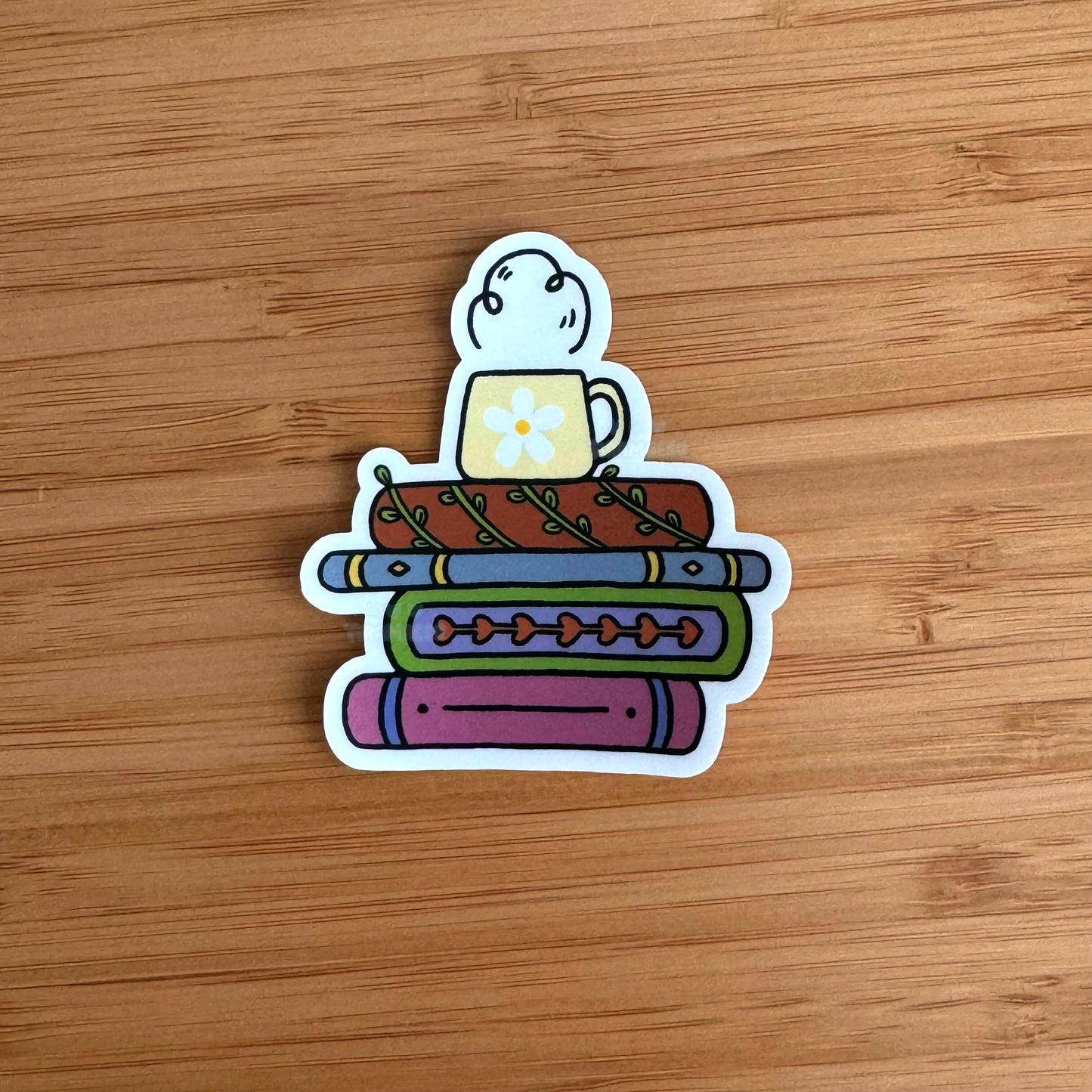 Book Stack Sticker