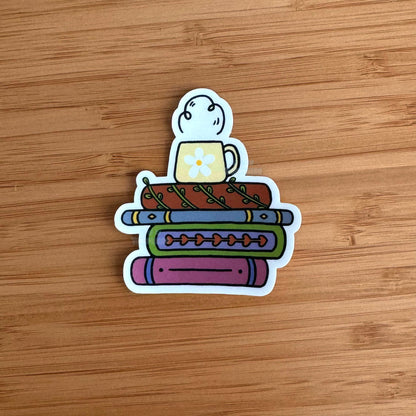 Book Stack Sticker