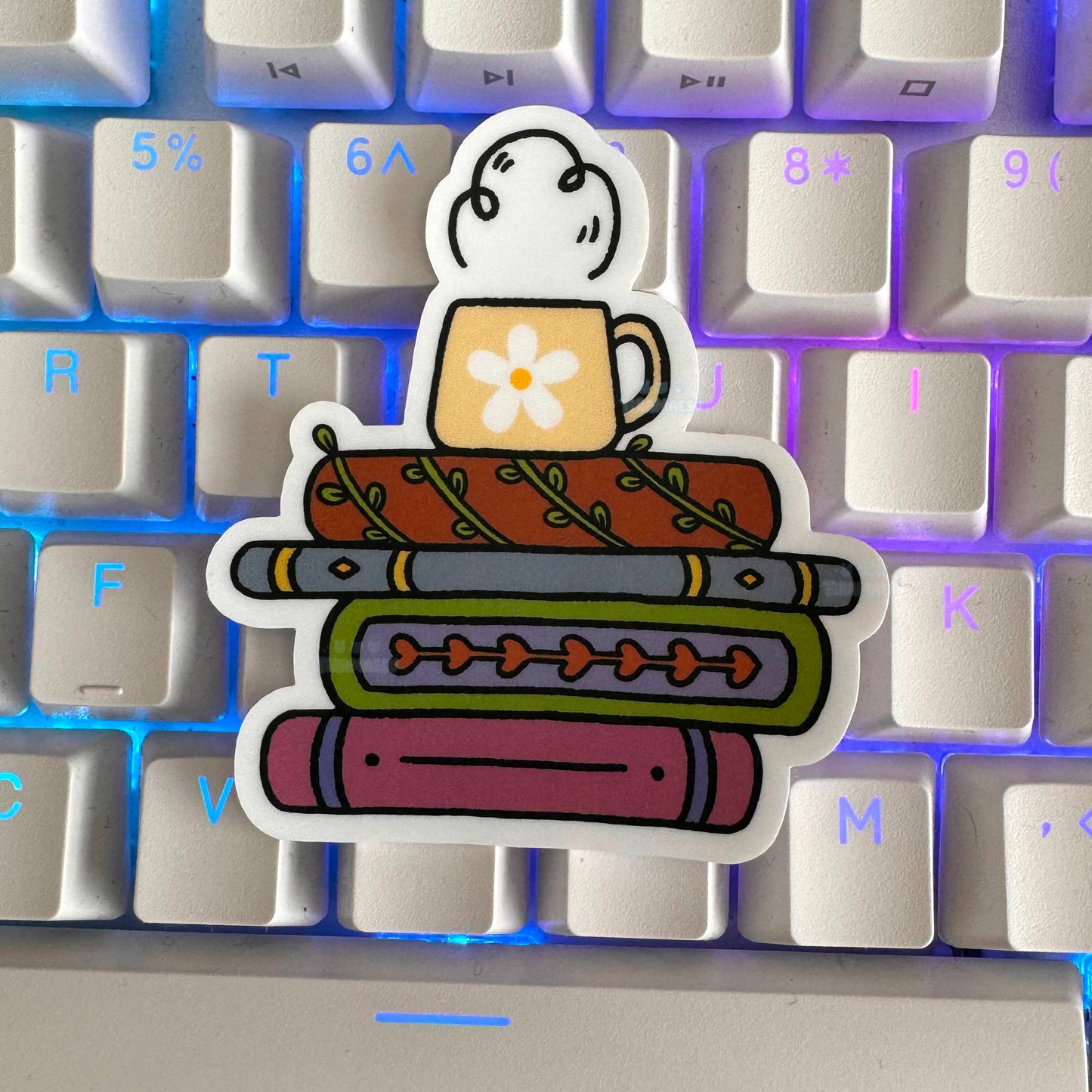 Book Stack Sticker