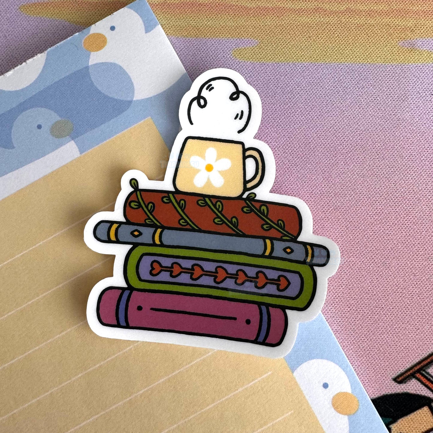 Book Stack Sticker