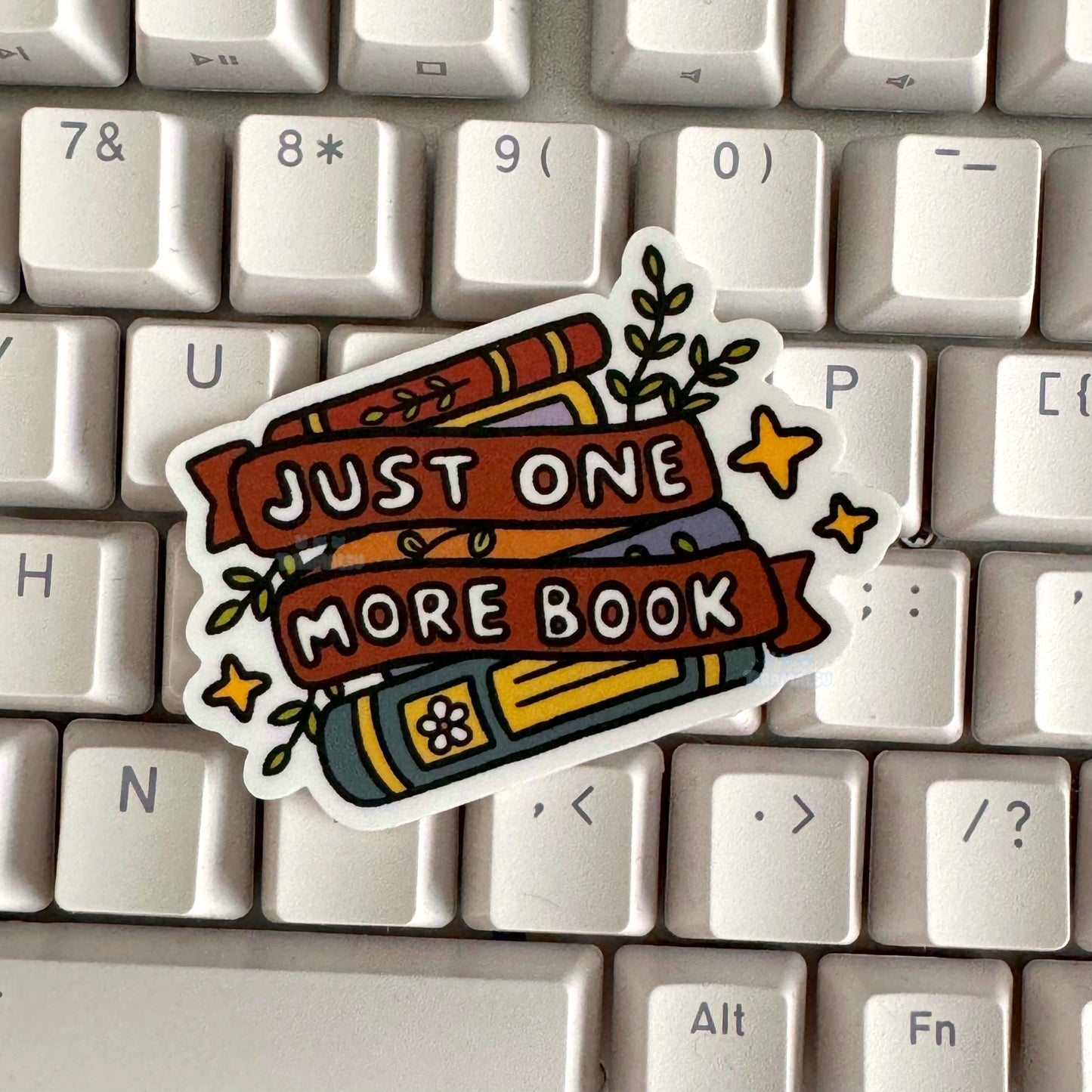 Just One More Book Sticker