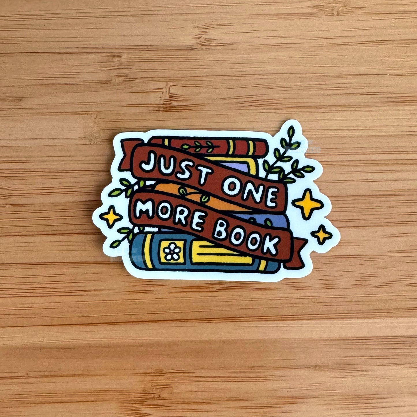 Just One More Book Sticker