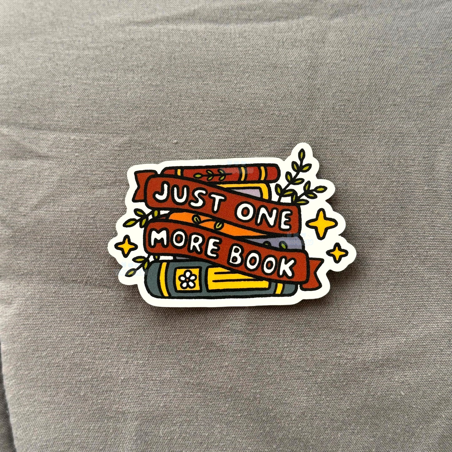 Just One More Book Sticker