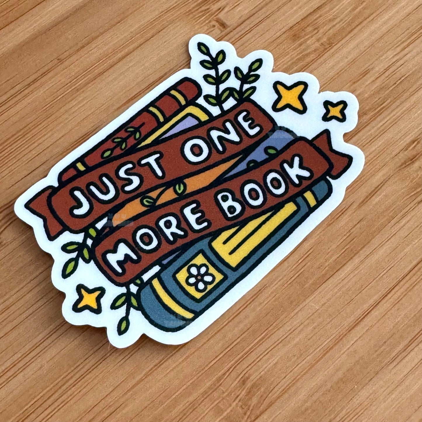 Just One More Book Sticker