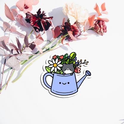 Cat Watering Can Sticker