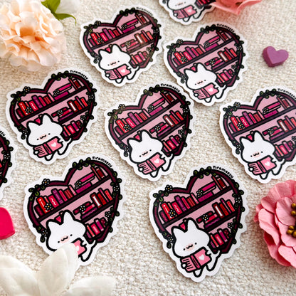 Heart Bookshelf Sticker