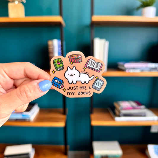 Just Me and My Books Sticker