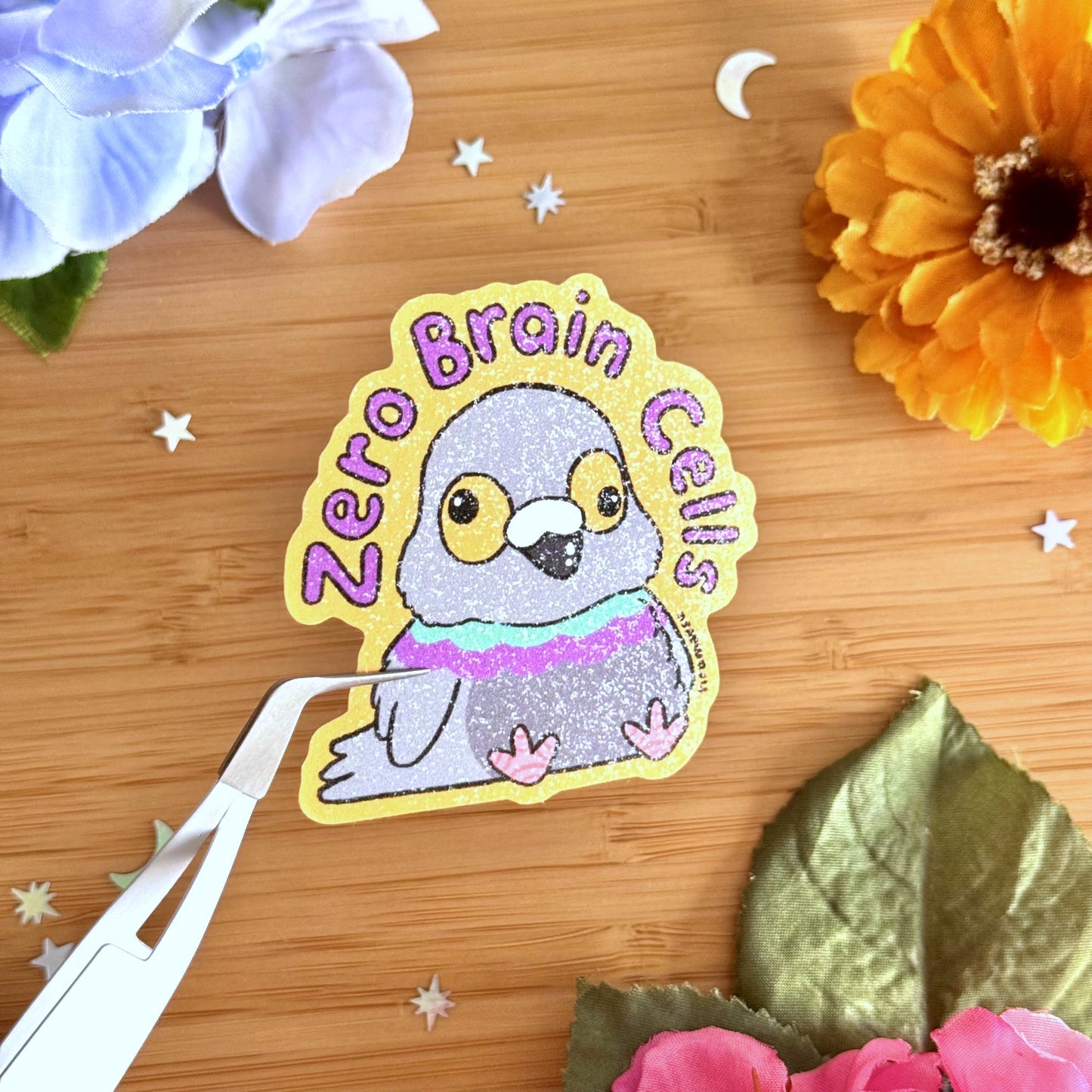 Zero Brain Cells Sticker