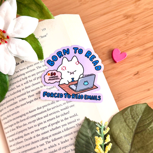 Born to Read Forced to Read Emails Sticker