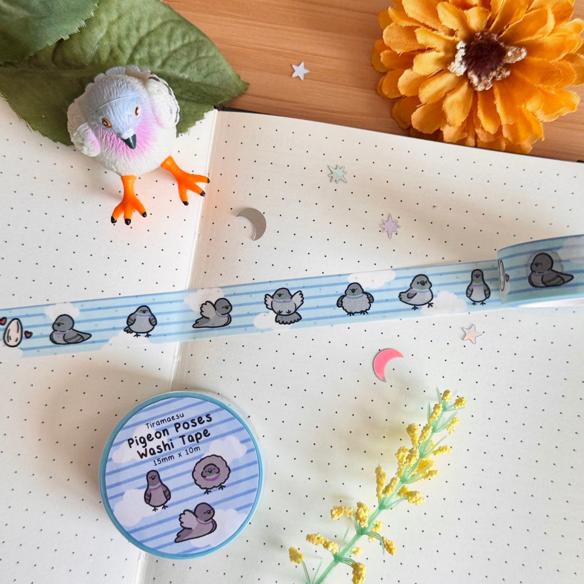Pigeon Poses Washi Tape
