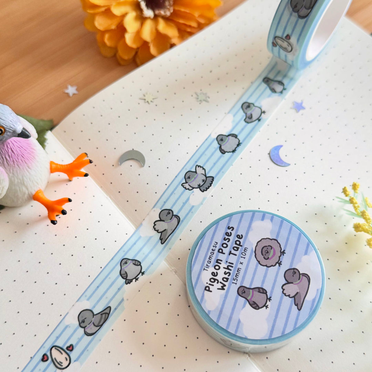 Pigeon Poses Washi Tape