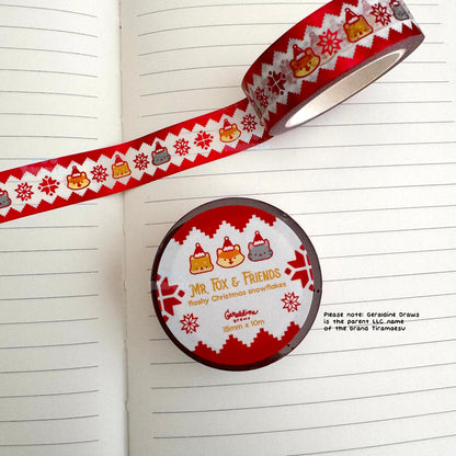 Mr. Fox and Friends Red Foil Washi Tape