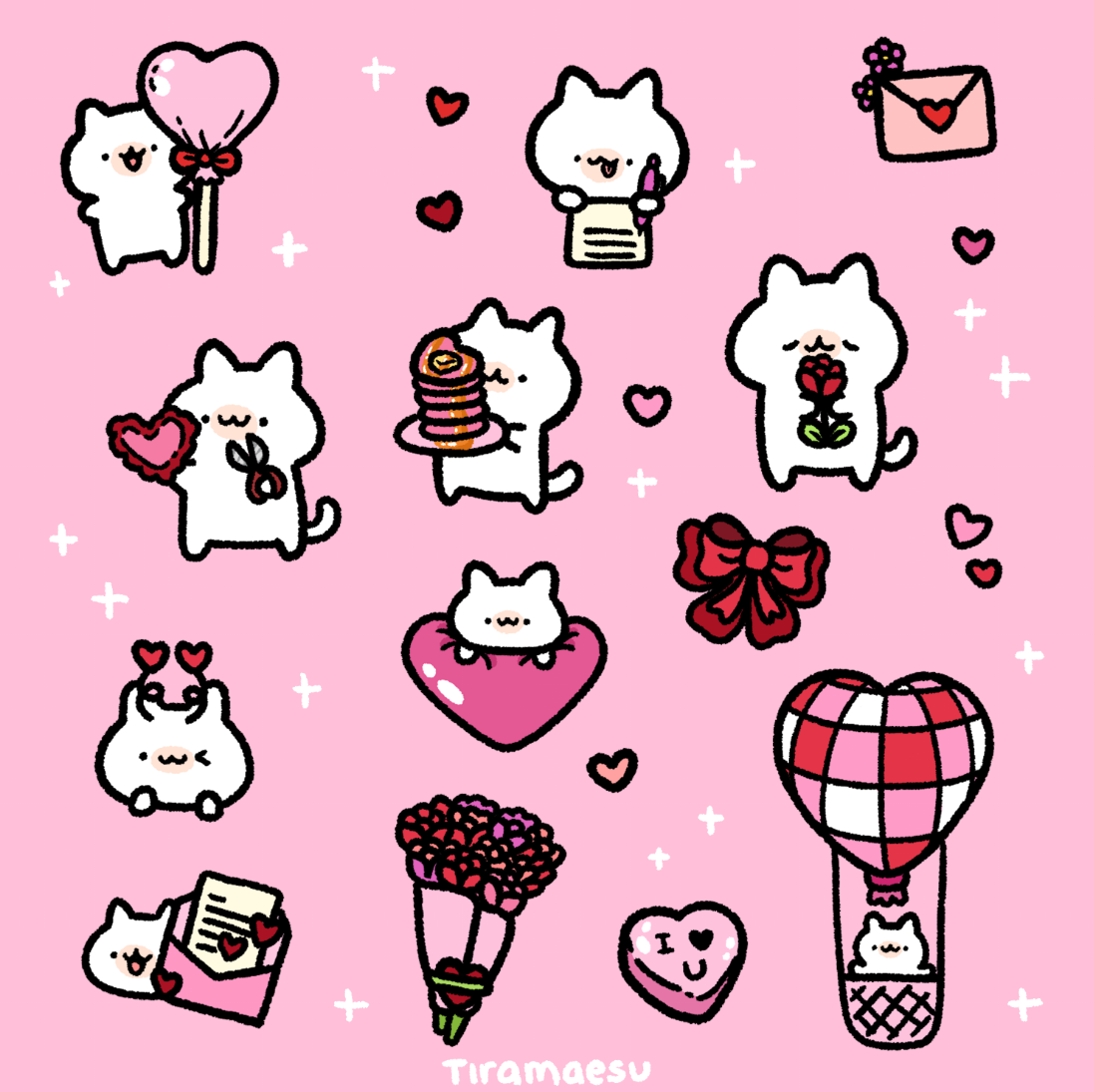 Love Day Digital Stickers