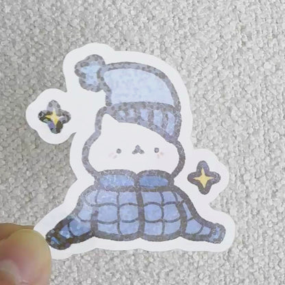 Kitty in Oversized Jacket Sticker